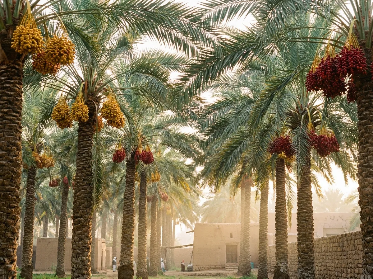 Illustration: Date palms of the Madinah oasis