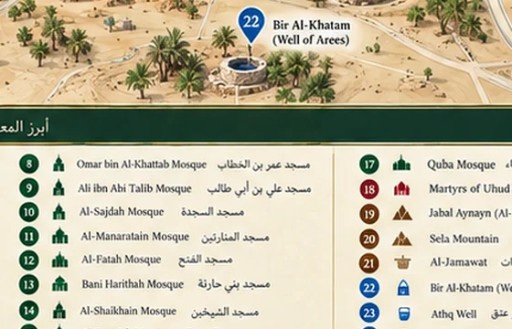 Illustration: Bir Al-Khatam (Well of Arees), Madinah
